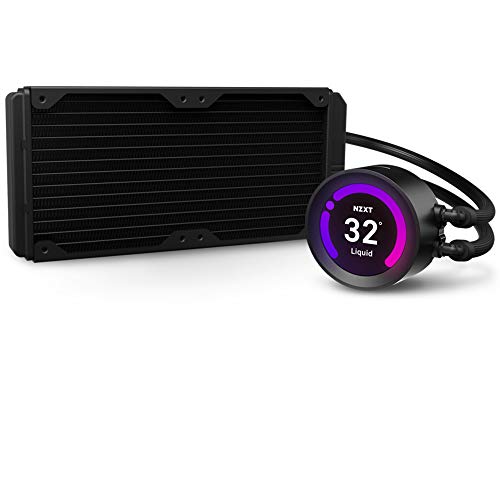 NZXT Kraken Z53 240 mm - RL-KRZ53-01 - Enfriador líquido de CPU AIO RGB - Pantalla LCD personalizable Bomba mejorada Conector RGB Ventiladores de radiadorAerP de 120 mm(2incluidos)