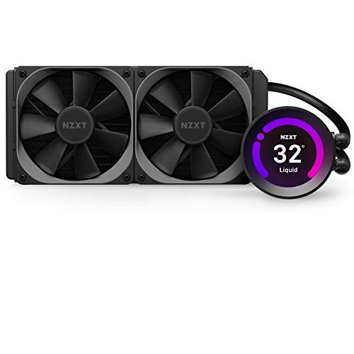 NZXT Kraken Z53 240 mm - RL-KRZ53-01 - Enfriador líquido de CPU AIO RGB - Pantalla LCD personalizable Bomba mejorada Conector RGB Ventiladores de radiadorAerP de 120 mm(2incluidos)