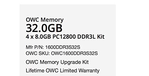 OWC 32GB (4x8GB) PC3-12800 DDR3L 1600MHz SO-DIMM 204 Pin CL11 Kit de actualización de Memoria para iMac, (OWC1600DDR3S32S)