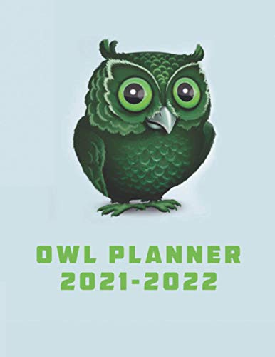 owl planner 2021-2022: Cute Owl Theme Cover 2 Year 2021-2022 Monthly Planner Diary Calendar - Two Year Schedule Agenda Organizer With Notebook - Bird Lovers Gift For Women Girls