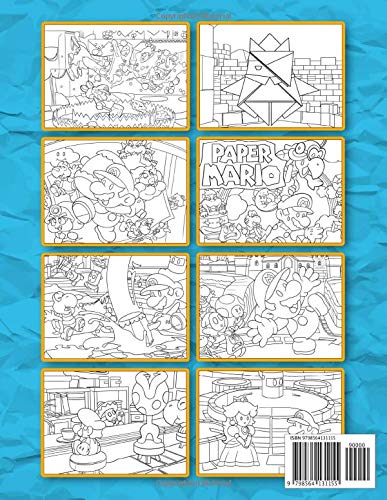 Paper Mario The Origami King Coloring Book: Paper Mario The Origami King Adult Coloring Books