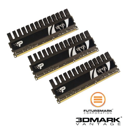 Patriot Viper II 6 GB (3 X 2 GB) DDR3 PC3-10666 1333 MHz 7-7-7-20 Triple Channel Kit with 3DMark Vantage, PV236G1333LLKB