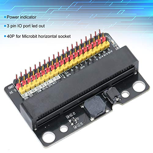 Placa de expansión para Micro bits, Adaptador GPIO para IOBIT, Tapa de Puente de zumbador PO, Enchufe Horizontal de 40 p, Suministros educativos para programación Infantil