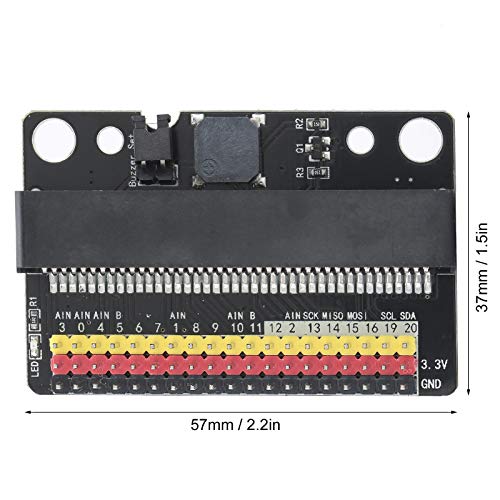 Placa de expansión para Micro bits, Adaptador GPIO para IOBIT, Tapa de Puente de zumbador PO, Enchufe Horizontal de 40 p, Suministros educativos para programación Infantil