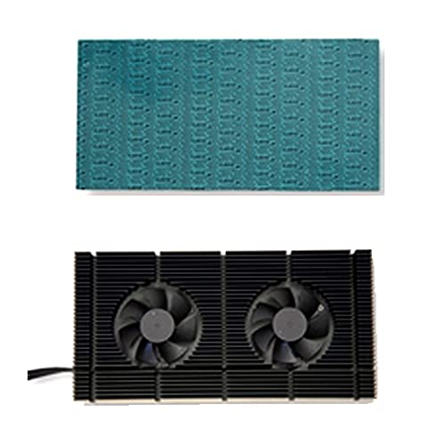 Placa posterior de la GPU, radiador, tarjeta gráfica, placa posterior, enfriador de memoria, ventilador PWM doble, disipador de calor VRAM para RTX 3090 3080 3070, almohadilla de 0,5 mm 700