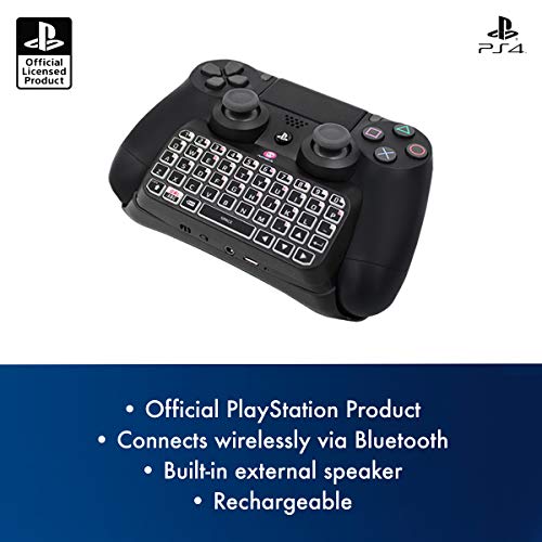 Playstation - Teclado Bluetooth PS4, adaptador de teclado para DualShock controlador, producto con licencia oficial, negro