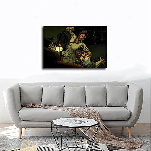 Póster de The Wolf Among Us de la cubierta del juego popular 5 póster de lona para decoración de la sala de estar, dormitorio, sin marco: 40 x 60 cm