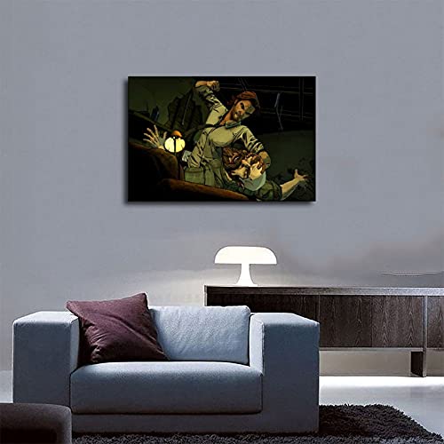 Póster de The Wolf Among Us de la cubierta del juego popular 5 póster de lona para decoración de la sala de estar, dormitorio, sin marco: 40 x 60 cm