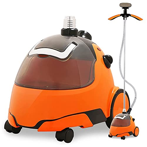 QXWJ Vapor de Ropa Vertical, Tienda de Ropa Profesional 1600w Ropa de Servicio Pesado Steamer 35s Retiro rápido de Arrugas, 2,2L Tanque de Agua Planchado Continuo for 60 Minutos (Color : Orange)