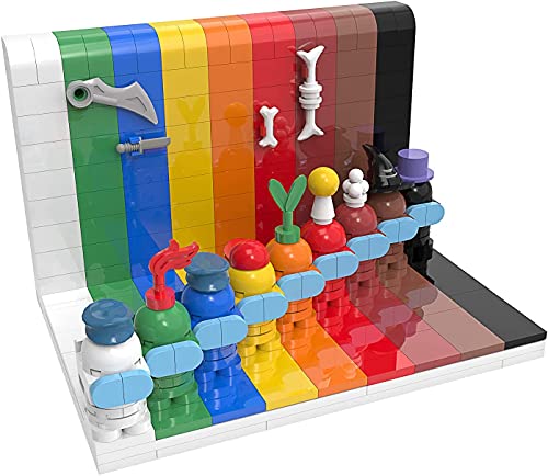 Rainbow Wall Everyone is Awesome Building Kits con hombre lobo matar juego caliente 9 figuras alienígenas juguetes, creativo 2021 (300 piezas)