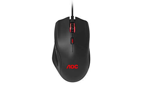 Ratón de gaming AOC GM200 - con un sensor de 4.200 DPI, colores RGB y un cable de PVC de 1,8 metros