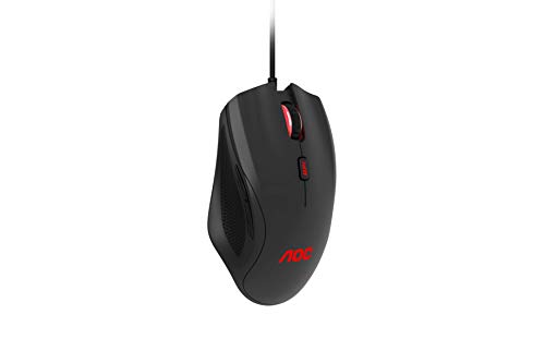 Ratón de gaming AOC GM200 - con un sensor de 4.200 DPI, colores RGB y un cable de PVC de 1,8 metros