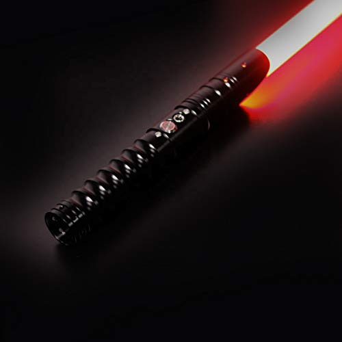 SABER KING FX | Alpha Upgrade Lightsaber | RGB Lightsaber Force FX | Espada de luz Fuerza FX | Espada de luz doble FX | 12 colores RGB 9 Set Soundfonts | Espada láser FX | No038 Black