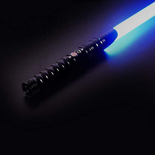 SABER KING FX | Alpha Upgrade Lightsaber | RGB Lightsaber Force FX | Espada de luz Fuerza FX | Espada de luz doble FX | 12 colores RGB 9 Set Soundfonts | Espada láser FX | No038 Black