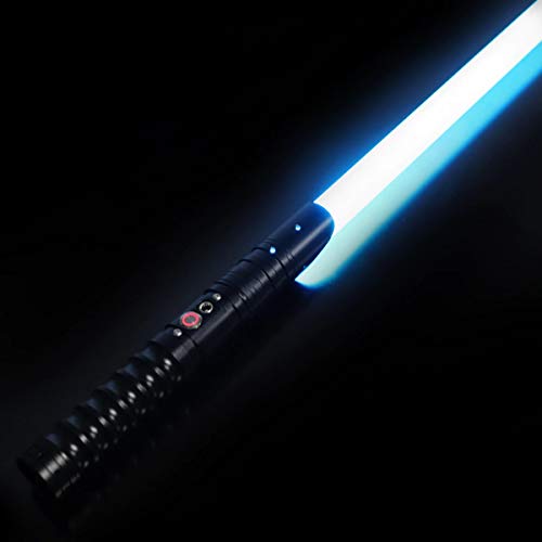 SABER KING FX | Alpha Upgrade Lightsaber | RGB Lightsaber Force FX | Espada de luz Fuerza FX | Espada de luz doble FX | 12 colores RGB 9 Set Soundfonts | Espada láser FX | No038 Black