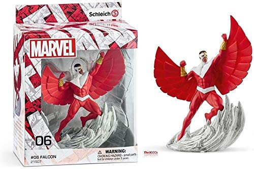 Schleich Marvel - Figura Superhéroe Falcon, 18,4 cm