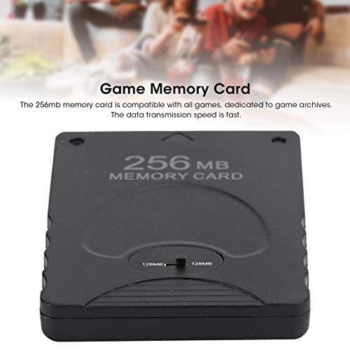 Tarjeta de Memoria de Juegos portátil para Consola de Datos de Juegos PS2 Playstation 2(Black)