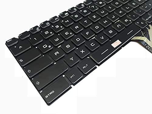 Teclado alemán – sin Marco – con iluminación – para MSI GV62, GV62 7RC (MS-16JD), GV62 7RD (MS-16J9)