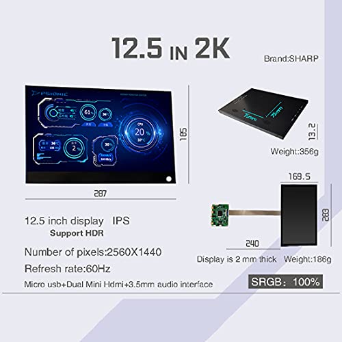 Tewerfitisme AIDA64 - Monitor de temperatura para CPU (13,3 pulgadas, 2560 x 1440)