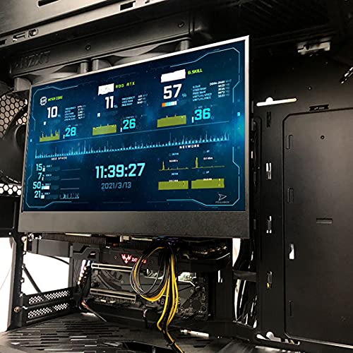 Tewerfitisme Monitor de temperatura AIDA64 de 10,1 pulgadas, 2560 x 1600, para CPU y carcasa de ordenador, pantalla dinámica, indicador de temperatura para carcasa del ordenador, sub-Display