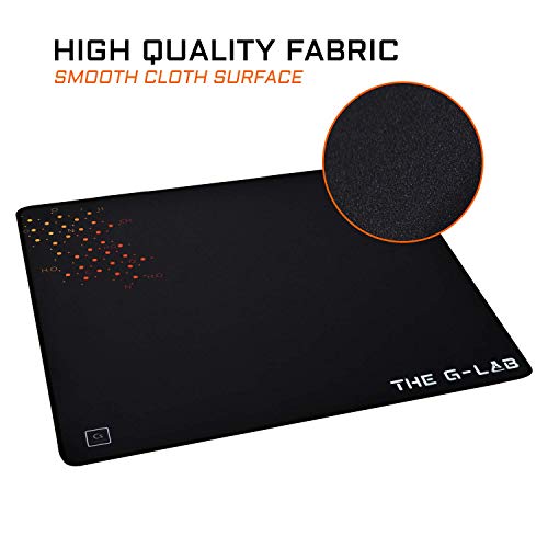 The G-Lab - Pad CEASIUM - Alfombrilla de Ratón Gaming de Gran Tamaño Antideslizante 450 x 400, Negro