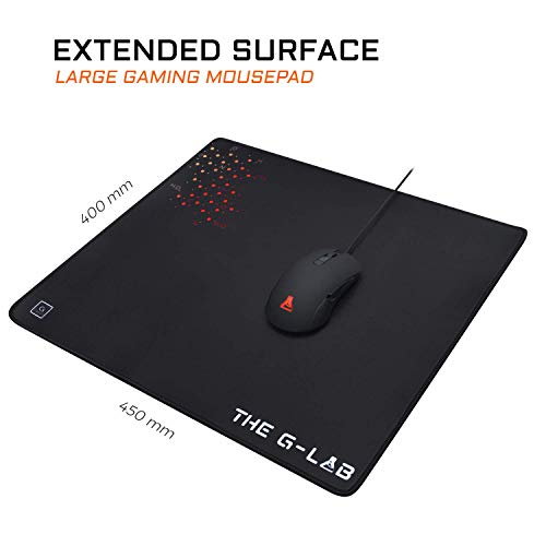 The G-Lab - Pad CEASIUM - Alfombrilla de Ratón Gaming de Gran Tamaño Antideslizante 450 x 400, Negro