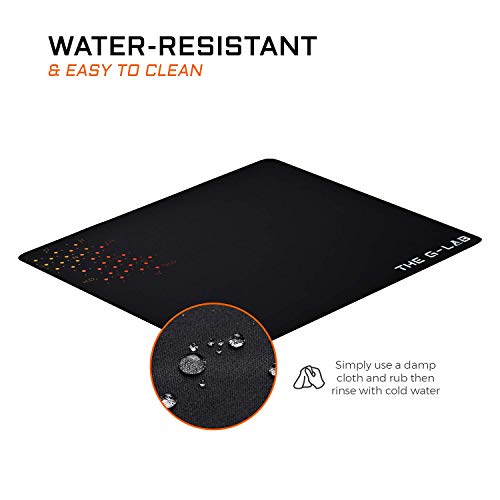 The G-Lab - Pad CEASIUM - Alfombrilla de Ratón Gaming de Gran Tamaño Antideslizante 450 x 400, Negro