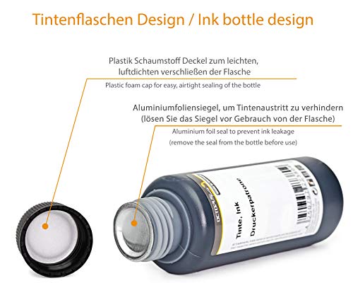 Tinta de impresora Pure Ink de 4x 100 ml compatible con cartuchos de impresora Brother LC-223, LC-225, LC-227, LC-229, DCP-J 4120 DW, MFC-J 4420 DW, J 4425 DW, 5320 DW, J 5600, entre otros (No OEM)