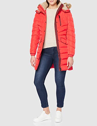 Tom Tailor Puffer Chaqueta, 11025 Strong Red-Juego de Mesa, XS para Mujer