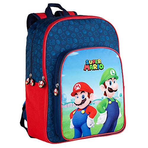 Toybags Bros Mochila adaptable a carro Super Mario y Luichi.31 X 42 X 15 CM, multicolor, grande (T434-830)