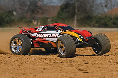 Traxxas RUSTLER - 4 x 2 - 1/10 Brushed TQ 2,4 GHZ - iD 37054-1 (rojo)