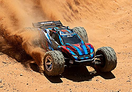 Traxxas RUSTLER - 4 x 4 - 1/10 VXL BRUSHLESS - TSM - Sin AQ/CH 67076-4 (azul)