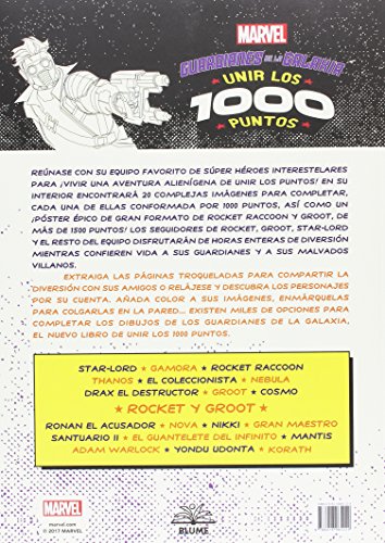 Unir los 1000 puntos. Guardianes de las galaxias (Marvel dot to dot)