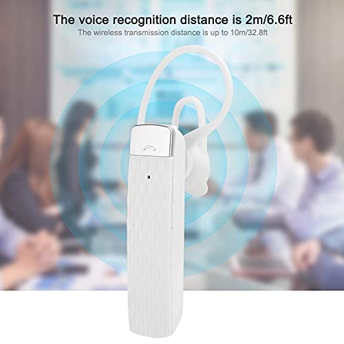 Vbestlife Traductor en Tiempo Real Inteligente Bluetooth Auriculares Auriculares para traducción Facilitan la comunicación Distancia de transmisión de hasta 10 m / 32,8 pies Verificación de(White)