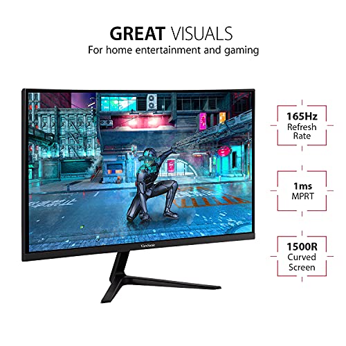 Viewsonic VX2718-PC-MHD Monitor Gaming Curvo 27" Full-HD, Adaptive Sync, 1 ms, 165 Hz, HDMI, DP, Altavoz, Negro