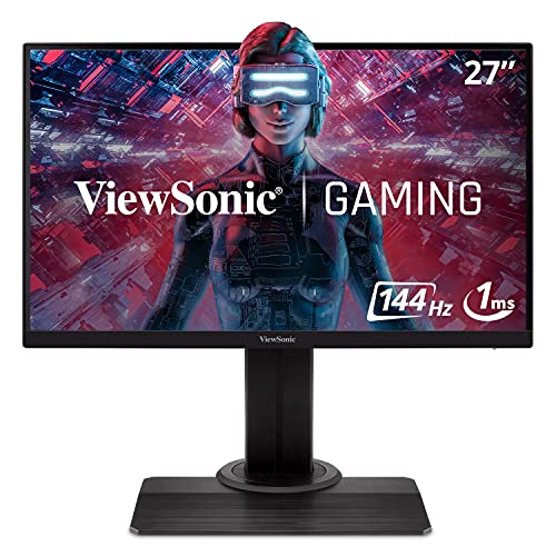 ViewSonic XG2705-2K Monitor Gaming 27" WQHD, Panel IPS, 1 ms, 144 Hz, FreeSync Premium, Altura Ajustable, Negros