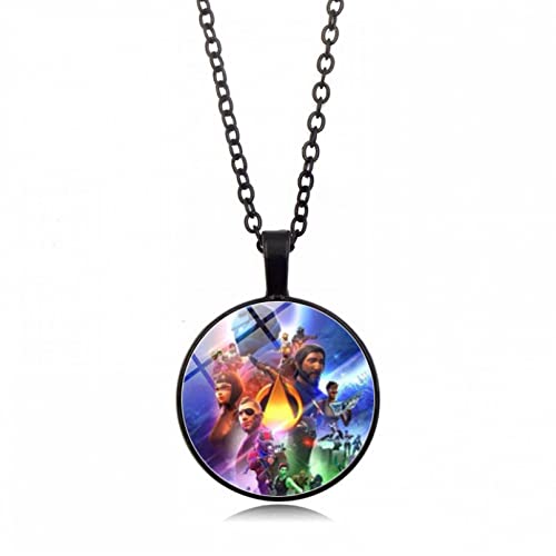 WYHCJJ Collar Colgante de joyería Colgante de Collar de Piedras Preciosas de Moda de Pollo Comiendo Fortnite Regalo de cumpleaños de Navidad