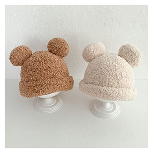 XINGTAO Sombreros de otoño e Invierno Otoño Invierno Mantenga cálido Hats de los niños Chicos Chicas Linda Dibujos Animados Grandes Orejas de Felpa 5 Colores (Color : Beige, Size : 8-28 Months)