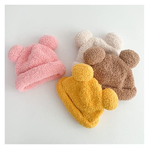 XINGTAO Sombreros de otoño e Invierno Otoño Invierno Mantenga cálido Hats de los niños Chicos Chicas Linda Dibujos Animados Grandes Orejas de Felpa 5 Colores (Color : Beige, Size : 8-28 Months)