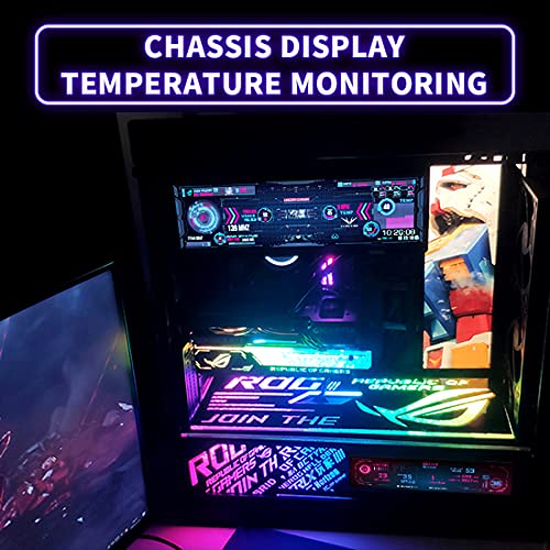 Xshion Monitor de temperatura de la CPU de 8,8 pulgadas, resolución 1920 x 480, AIDA64, pantalla dinámica para carcasa de ordenador, subpantalla