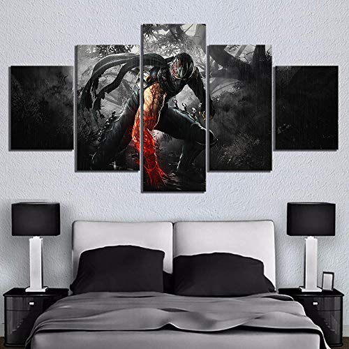 ZhuHZ 5 Piezas de Juego de Arte de impresión Ninja Gaiden Videojuego póster RYU Hayabusa Imagen Obra Lienzo Pintura decoración del hogar Arte de la Pared