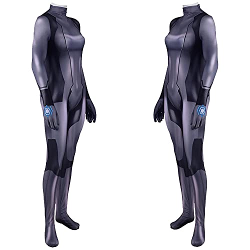 ZYZQ PS4 Juego de rol y Juego de rol para Adultos niño Halloween Body Jumpsuit superhéroe Cosplay Medias Onesies 3D Lycra Spandex Zentai Etapa representación Accesorios,Black-Men~M(160~165cm)