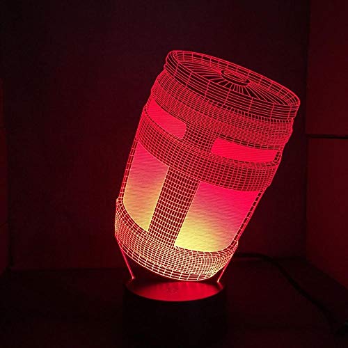 3D Illusion Lamp Led Night Light Battle Game Lamp Pubg Tps Scar-L Rifle Changable Lamp Rgb 7 Colors Abs Base Light Acrylic Night Lamp For Birthday Holiday Kid Lava Lamp