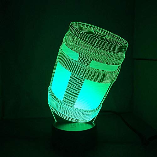 3D Illusion Lamp Led Night Light Battle Game Lamp Pubg Tps Scar-L Rifle Changable Lamp Rgb 7 Colors Abs Base Light Acrylic Night Lamp For Birthday Holiday Kid Lava Lamp