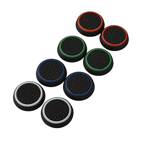 4 Pair / 8 Pcs Thumb Grip Stick Analog Protector Joystick Cap Cover Cubierta Protectora de Apretones de Pulgar de Silicona para PlayStation PS4 PS3 Xbox One Xbox 360 Nintendo Wii U Game Controllers