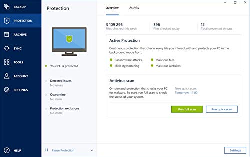 Acronis True Image 2021-Ciberprotección personal-Copia de seguridad y antivirus integrados-1 TB-1 PC/Mac-Android/iOS-1 año-Premium Edition-1 User-12 Meses-PC/Mac-Código activación enviado por email