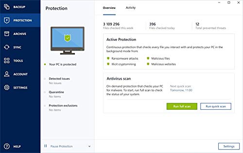 Acronis True Image 2021 – Ciberprotección personal | Copia de seguridad y antivirus integrados | Android/iOS | Standard Perpetual Edition - 3 User | PC/Mac | Código de activación enviado por email