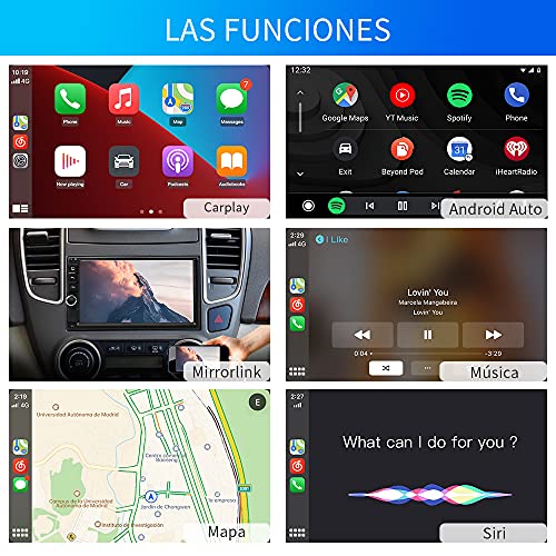 AWESAFE Carplay / Android Auto Dongle USB Cableado para Radio de Coche Android, Instale la aplicación Autokit en el automóvil, Compatible para iOS13, Mirror Link, Color Blanco