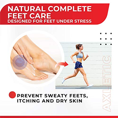 AXLETIC Crema para Pies Deportiva - Crema Urea para Deporte Extra Hidratante y Antiinflamatoria - Crema Pies con Aloe Vera para Prevenir Picazón - Tratamiento Crema Pies Secos y Agrietados, 100 ml