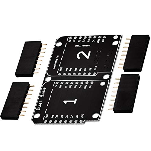 AZDelivery 3X Dual Base Shield PCB Board Placa Base Doble para D1 Mini NodeMCU ESP8266 con E-Book Incluido!